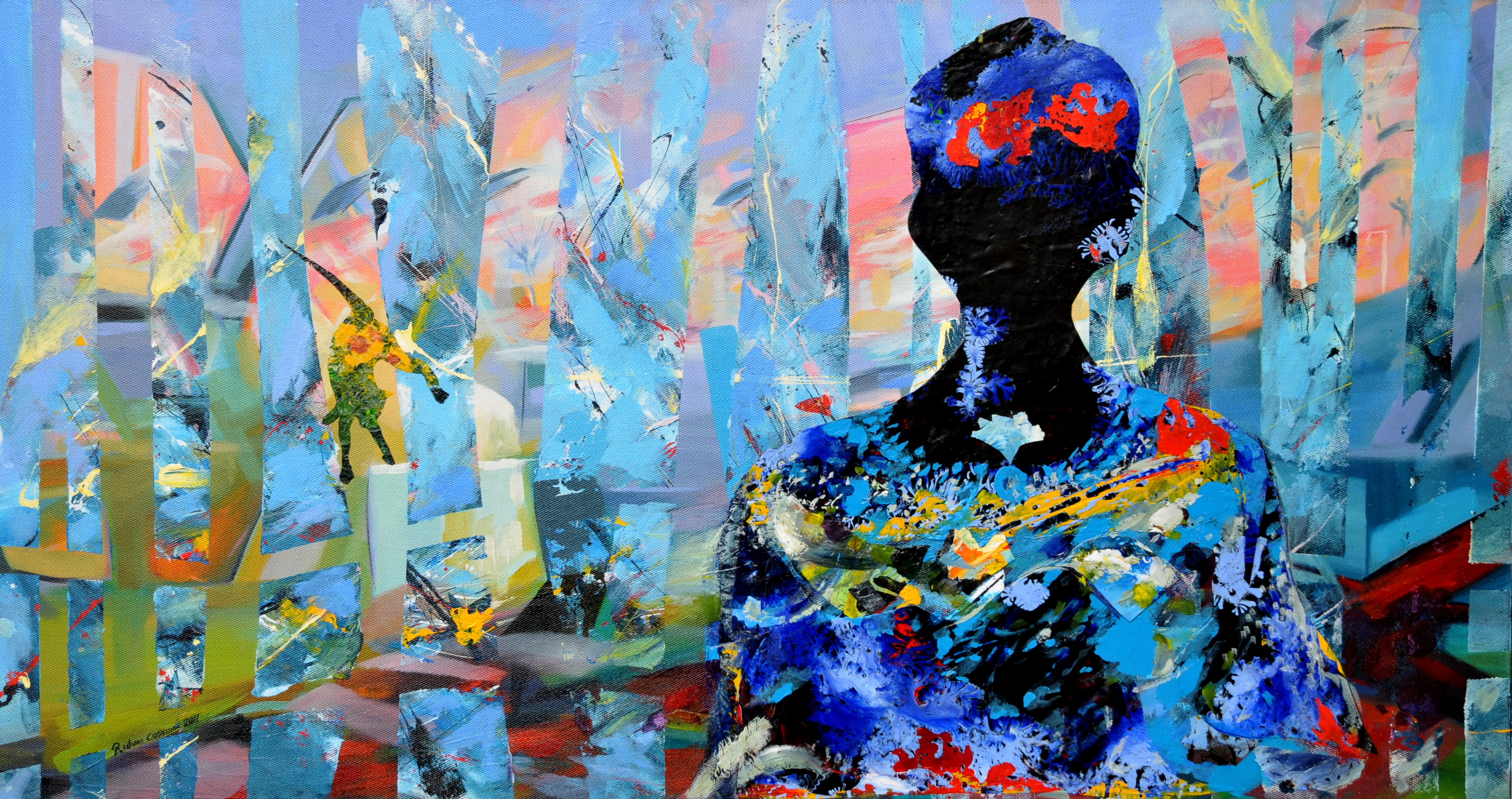 Tuval Üzerine Akrilik 'Ay Beden' 60x120cm 2011